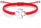 Jrêveinfini Quadrifoglio Bracciale Donna Argento 925, Bracciale Portafortuna Bambina Ragazza, Bracciale Rosso Mamma Corda Amicizia, Regalo Natale Compleanno Donna Bambina