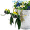 Super Idee Set mit 2 niedlichen hängende Heuschrecken aus Metall leuchtende Farben Gartendeko für Blumentopf Übertöpfe Blumenkasten Geländertopf Blumentopf Blumenkübel Terrassenteich (Grün)