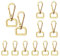 TAIYOU 12 Stück Golden Schwenker Hummer Haken Drehbare Karabinerhaken aus Legierung Schlüsselanhänger Karabinerhaken Schnallen zur Produktion von Handgemachten Taschen Rucksäcke Basteln Verwendet
