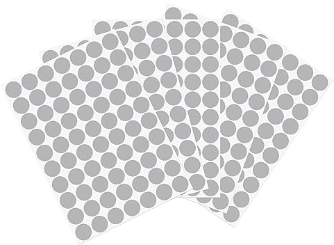 sourcing map 10 Blatt/700Stk Schraube Loch Cover Aufkleber 18mm Durchm. PVC Selbstklebende Abdeckungen Abdeckkappen Staubdicht für Holz Möbel Schrank Regal Garderobe Grau