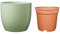 Set - SK Soendgen Keramikübertopf Basel ø10 cm, lindgrün matt + Kulturtopf ø8, hochwertiges Wohnambiente