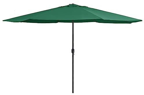 INLIFE Sonnenschirm mit Metall-Mast 400 cm Grün,8,65 KG,47379