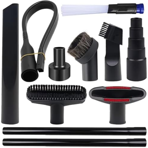 SVRITE 11-Teiliges Set mit Staubsaugeranlagen 2 1/2 Bis 1 1/4 Bis 1 3/8 & 1 7/8 Bis 1 Staubsaugerschlauchadapter-Kit, Wie Abgebildet, Aus Kunststoff, Universelles Staubsaugerz