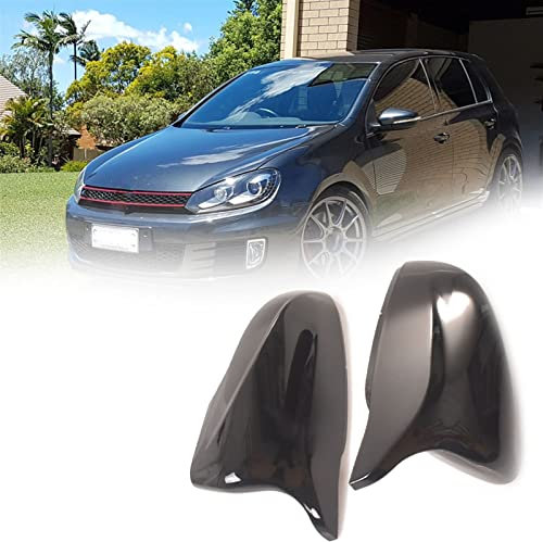 WITTSY Hellschwarze Auto-Rückspiegel-Schutzabdeckung Für VW Für Golf MK6 Für Touran 2011 2012 2013 2014 2015 Zubehör