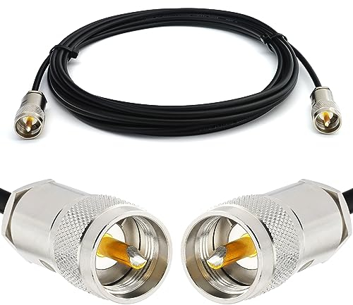 PL259 4m UHF Câble coaxial RG58 50 Ohm — Résistant aux intempéries — rallonge pour HAM cable antenne CB Radio Analyseur Tosmetre Marine RF VHF Cibi SDR Radio Amateur