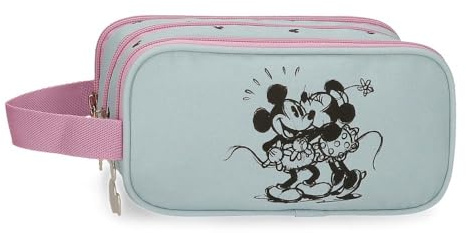 Disney Joumma Bags Mickey & Minnie Kisses Schulmäppchen, Federmäppchen für Kinder, Organisieren und Transportieren von Stiften und Stiften., blau, Federmäppchen 22