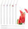 6 PCS Glass Straws, Reusable Straw Drinking Replacement Straws for Cups Tumbler, Coffee Cup Straw with Cleaning Brush, Long Straws Glass Straws with Design