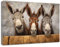 ZQQART Leinwandbild mit Esel im Landhausstil lustiges Bild mit braunem Esel Bauernhof-Western-Tiere Gemälde für Schlafzimmer Küche Wohnzimmer Wanddekoration (Lustiger Esel,30x45cm)