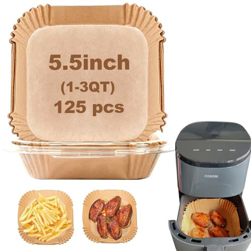 Small Air Fryer Liners for Cosori 2qt Air Fryer, Air Fryer Liners Disposable 2 2.1 2.6 3QT, 5 Inch air fryer liners