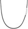 RWQIAN Lederkette Herren Leder Halskette 51cm mit Verschluss Lederband Kette für Damen Schwarz Kautschuk Kette 2mm Schmuck