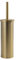 Gedy Flip Escobillero baño WC, Acero Inoxidable, Oro Mate, 9 x 9 x 39