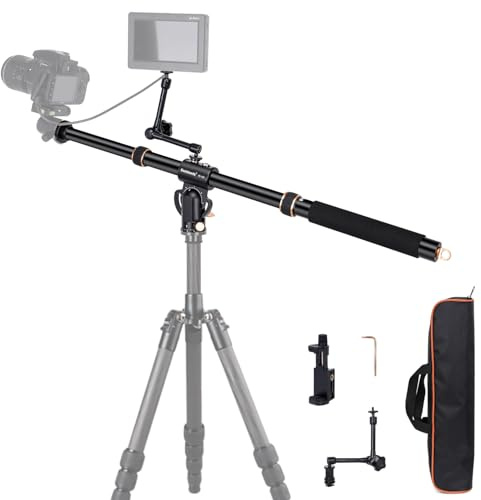 Koolehaoda 105 cm Verlängerungsarm für Stativ, horizontale Mittelachse, 360° drehbar, 180° vertikal Verstellbarer Stativverlängerungsarm für Kamera-Makro-Überkopffotografie, Tragkraft bis zu 15 kg