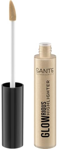 SANTE Naturkosmetik GLOWrious Liquid Highlighter 01 - Natürlicher Glow für unwiderstehlich schöne Schimmereffekte, vegan und tierversuchsfrei, 9 ml