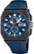 Lotus Montre pour Homme 18976/3 Chrono Boîtier en Fibre de Carbone Noir Bracelet en Caoutchouc Bleu