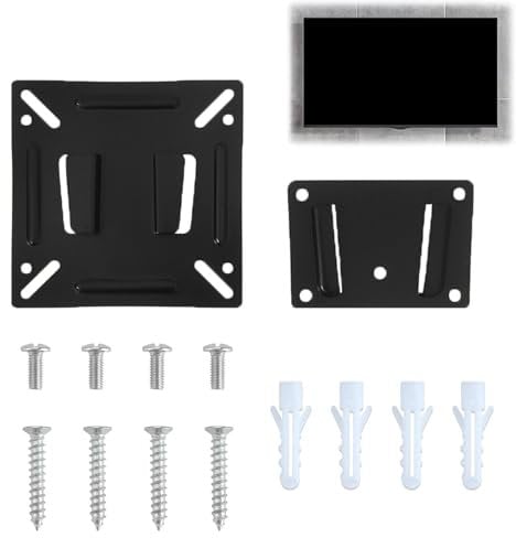 SIGANDG Soporte TV Pared, Soporte De TV para Pantallas De 14-27” TV, MAX VESA 100x100mm, para Soportar 15kg