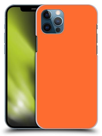 Head Case Designs Blau Blockfarben Harte Rueckseiten Handyhülle Hülle Huelle kompatibel mit Apple iPhone 12 / iPhone 12 Pro