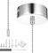 WUISOLQP Badezimmer Zugschnur Chrom LichtSchalter Zugschalter für Badezimmer Zugschnurschalter mit Schnur 150cm Ketten Montagewerkzeug Stylish Upgrade Schnurschalter für Badezimmerlicht Bad (Silber)