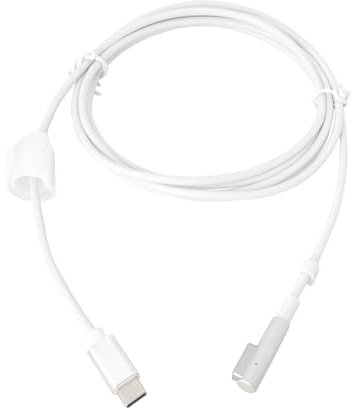 YINETTECH 1x PD 65W USB C Ladekabel Kompatibel mit Magnetic 1 Ladekabel L-Tip Magnetkopf Ladekabel Kompatibel mit Mac-Book A1278 A1181 A1184 A1185 A1280 1,8M