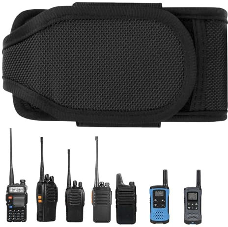 Caschetto Radio - Porta Radio In Nylon Impermeabile Per Cinghia Di Servizio | Walkie Talkie Caspa Con Cinturino Regolabile, Vettore Di Case Radio A Due Vie Per Escursioni All'aperto, Salvataggio, Sicu