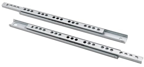 Glissiere Pour Tiroir 1 paire de glissières de tiroir en acier inoxydable de 8 à 16 pouces, 17 mm de large, deux sections, glissière ultra-étroite Mmini, rail de goulotte bidirectionnel for armoire en
