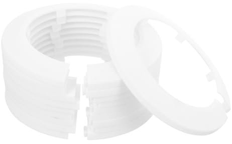 NUOBESTY 10pcs Snap Water Pipe Cover Plastic Radiator Collar Wall Flange Clip Pipe Coverings for Central Heating