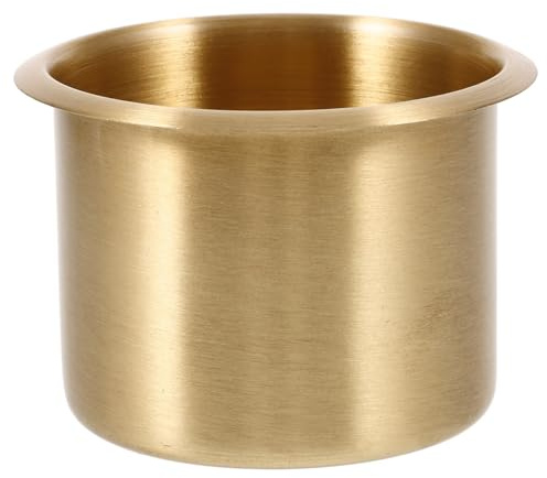 PRETYZOOM Cup Holder Insert Water Cup Holder Insert Rust Resistant Brass Insertable Design for Sofa and Rv Car Armrest Replacement Accessory