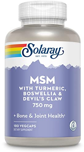 Solaray MSM Capsules, 750 mg, 180 Count