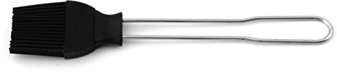 Fackelmann FM Professional 21525 Pinceau pâtisserie, Pinceau de cuisine, Pinceau de cuisine en silicone, Ustensile de pâtisserie, Silicone, Acier inoxydable, Noir, Argenté, 21 cm x 4 cm x 1,2 cm