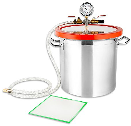 Melko Vakuumkammer 17L Edelstahl 28CM Entgasungskammer Harzfalle Vacuum Chamber
