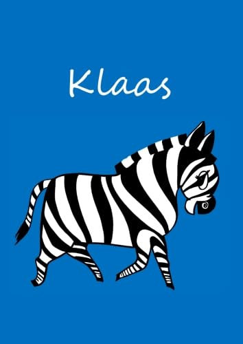 individualisiertes Malbuch / Notizbuch / Tagebuch - Klaas: Zebra - A4 - blanko