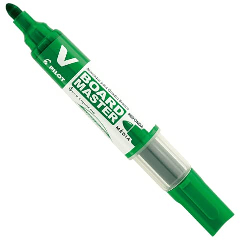 Pilot V-Board Master bullet tip dry wipe marker – Green (Pack of 10