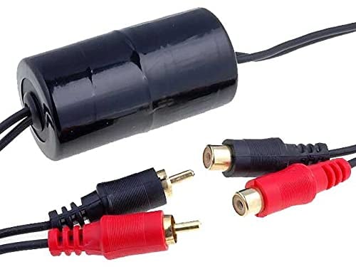 Audioproject A259 - Filtro autoradio, isolatore Automatico del Rumore Audio, connettore Cinch Dorato (20 Hz - 33 kHz) Filtro interferenza NF per Auto Filtro antirumore