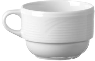 HENDI Tazzina da cappuccino, con angoli robusti e smalto di qualitá, 230ml, ø87mm, porcellana bianca