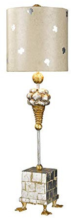 Moderner Tischlampe 1x60W/E27 POMPADOUR X FB/CROSS/TL SV Flambeau