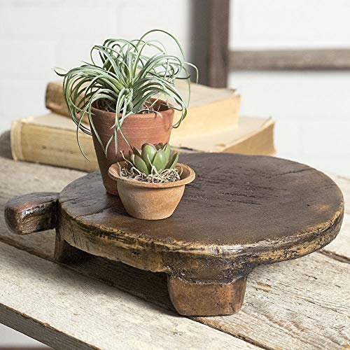 CTW Home Collection Primitive Planche à pain ronde, 30,5 x 25,4 x 7,6 cm, marron, résine