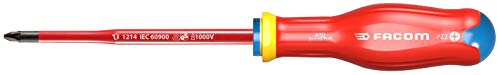 Facom ATD2X125TVE TOURNEVIS PROTWIST® SLIM isolés 1000 Volts pour vis cruciformes POZIDRIV®