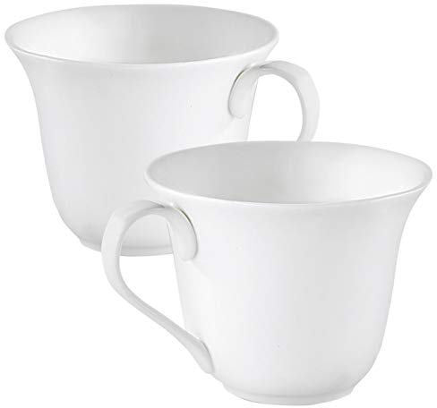 Rosenstein & Söhne Herz Tasse: 2er-Set Porzellan-Tassen in Herzform (Tasse für Kaffee, für Tee, Valentinstag)