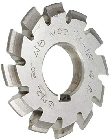 WEKOW 1PCS Modul 2 Durchmesser 22 Mm 20 Grad # 1-8 HSS Involute Zahnradfräser (#2)