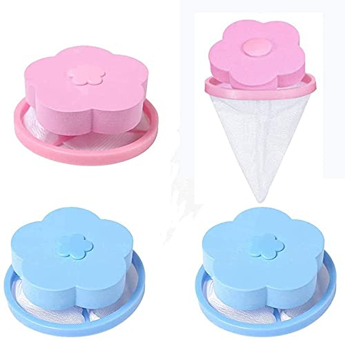 Poils Animaux Nettoyage Outil,4 Pièces Sac Filtre pour Machine à Laver Sac de Nettoyage Fottant Réutilisable,Filtre à Cheveux pour Nettoyer Poils d’Animaux Domestiques