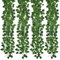 Kalolary 258 Ft 36 Fili Edera Artificiale Ghirlanda Foglia Viti Piante Vegetali, Piante Finte Appese, per Sfondo di Nozze Arco Parete Giungla Festa Tavolo Ufficio Decor (Scindapsus)