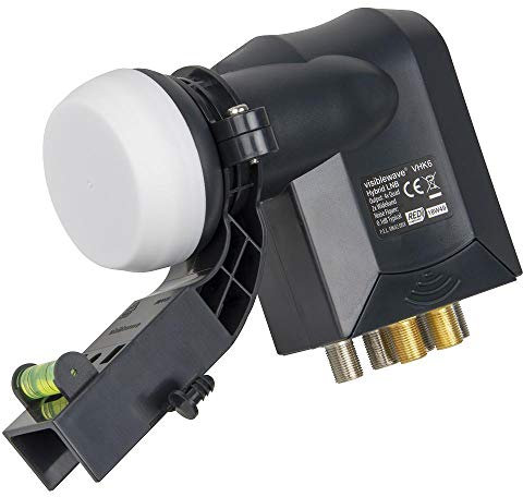 Hybrid 6 Output WIDEBAND LNB with CLAMP | LNB Aerial/Satellite Equipment, 1 X Qty - VHK6