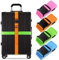Koffergurt Set, gepäckband, kofferbänder, koffergurte Personalisierte Identifikation Verstellbare Rutschfestes Reisezube (Rosa Blau Orange Grün, 4 Stück Set)