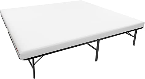 i-flair Metallbett Gästebett Klappbett LETTO 160x200 cm mit Matratze Slick 12cm Höhe Faltbett auf Füßen mit Stauraum