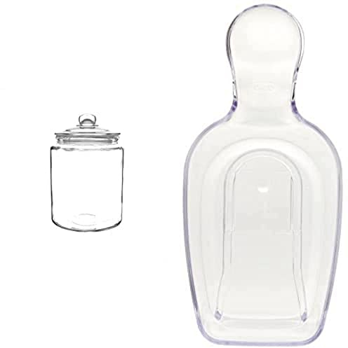 Olympia Biscotti Jar 6.35Ltr Bundle & OXO Good Grips POP Container 120 ml Scoop