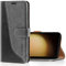Mulbess Coque pour Samsung Galaxy S23 Plus 5G, Etui a Rabat, Housse en Cuir, Pochette de Protection Portefeuille, Élégant Gris