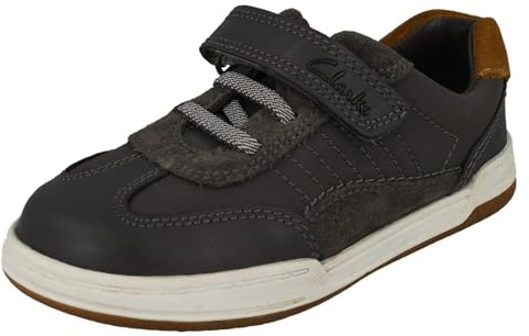 Clarks Boys Fawn Family T Sneaker, Gray, 5.5 UK Child