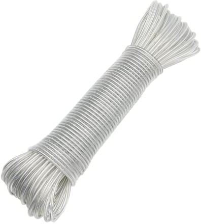 YIKAOMAI®Corde à Linge avec Noyau en Acier pour l'extérieur Très résistante avec Une Charge maximale de 120 kg Inoxydable et étanche pour Jardin (4mm-30m,Transparent)
