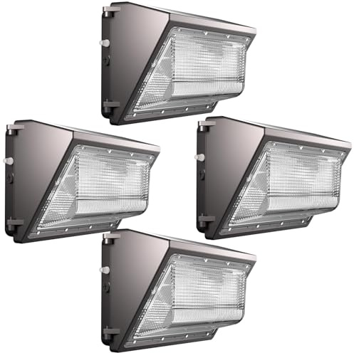 Lightdot 4 Pack 200W Wall Mount Wall Pack, 100-277V, 30000LM Dusk-to-Dawn, IP65 ETL, 60ft Coverage Area, Wall Pack LED Exterior Light for Parking Lots/Building Exteriors/Yard/Warehouse