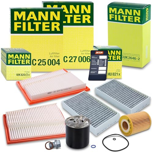 MANN-FILTER Inspektionspaket Filterset 1x Ölfilter, 2x Luftfilter, 2x | Kompatibel mit: MERCEDES-BENZ GL-CLASS, M-CLASS, R-CLASS