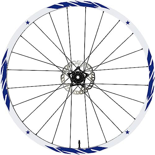Komplettes Aufkleber-Set für Felgen 26 Zoll – 27,5 Zoll – 28 / 29 Zoll – Fahrrad MTB Bike Sticker Qualität wählen Farbe MTB014 (28-29 Zoll, 049 königsblau)